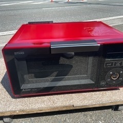 ☆①美品 中古品 三菱レンジグリル RG-HS1-R オーブンレンジ レッド 2017