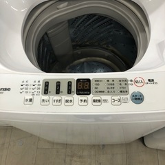 安心の1年保証付き！Hisense全自動洗濯機2021年製4.5kg【