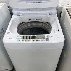 安心の1年保証付き！Hisense全自動洗濯機2021年製4.5...