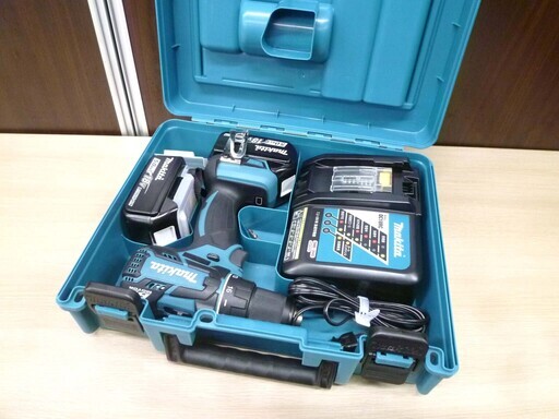 makita 充電式ドライバドリル DF480DRTX 18V 5.0Ah ブルー バッテリ2個 充電器付き 中古 電動工具 マキタ 苫小牧西店