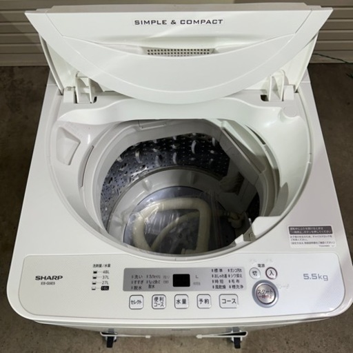 【売却済】SHARP/シャープ 全自動洗濯機 ES-G5E5 5.5kg 2018年製