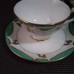 ティーカップソーサー　和光　プードル柄6客