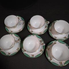 ティーカップソーサー　和光　プードル柄6客