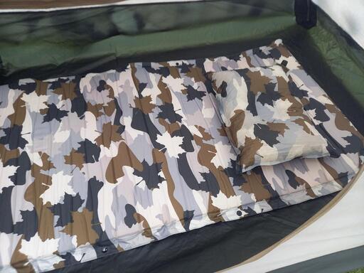 ロゴス ソロドーム インフレーターマット ピロー カモフラ セット