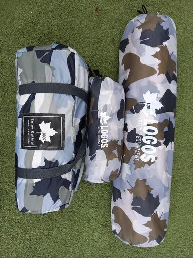 ロゴス ソロドーム インフレーターマット ピロー カモフラ セット