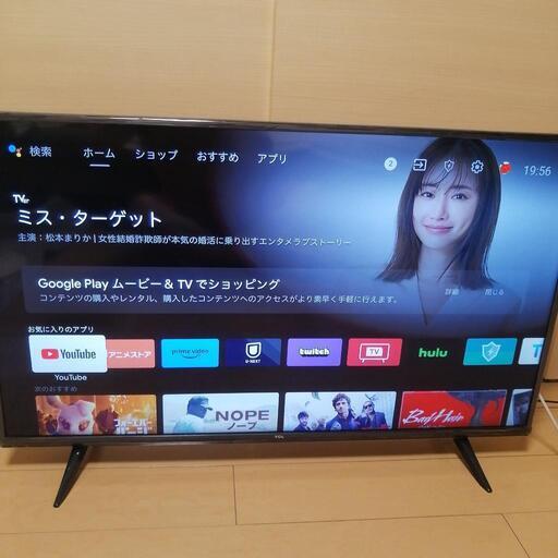 2022年　TCL43型 4K androidTV