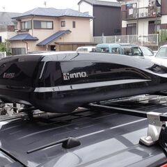 inno ルーフボックス BR220 ブラック 中古 左開き ルーフBOX 小型車、軽自動車用