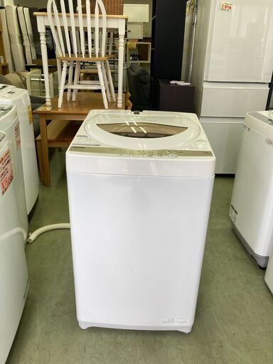 【リサイクルショップ　ピカソ　小松原】★分解洗浄済み★2022年製 東芝 TOSHIBA 5.0kg 全自動洗濯機 AW-5GA1★7041★