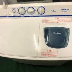 日立　二層洗濯機　2018年モデル　5.5キロ　糸くずフィルター、防水キャップ新品