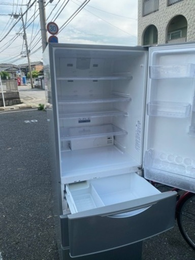 配送設置無料　保証付き サンヨー SANYO 冷蔵庫（355L・右開き） ヘアラインシルバー SR-361U(S) 配送設置無料 保証付き サンヨー SANYO 冷蔵庫（355L・右開き