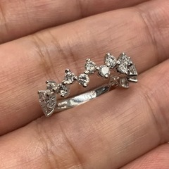 Pt900 プラチナ ダイヤモンド　指輪　ハーフエタニティ　3....