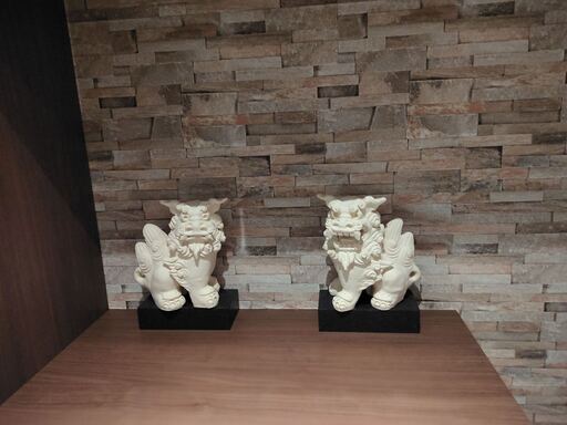 予定者決まりました！【美品\u0026レア】壺屋焼　白　シーサー
