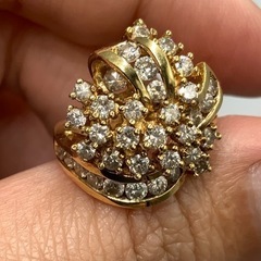 K18 ダイヤモンド リング 8.2g ダイヤ 2.86ct 約9号