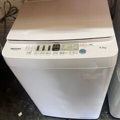 ☆中古￥11,800！Hisense　4.5kg洗濯機　家電　2021年製　HW-E4504型　幅54㎝ｘ奥行54㎝ｘ高さ88㎝　【BF054】