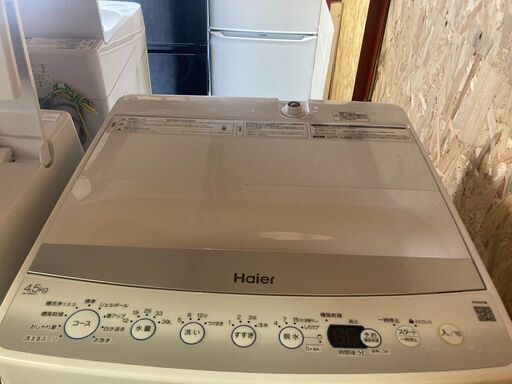 ☆中古￥10,800！Haier　4.5kg洗濯機　家電　2021年製　JW-E45CF型　幅53㎝ｘ奥行50㎝ｘ高さ89㎝　【BF055】