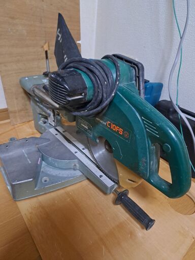 日立スライドまるのこ柱一発切断可能！　未使用替刃1枚サービス