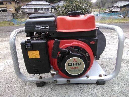 セット動噴　三菱製　実働　吸水排水ホース付属