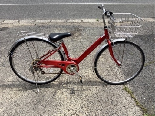 27インチ　　自転車　赤