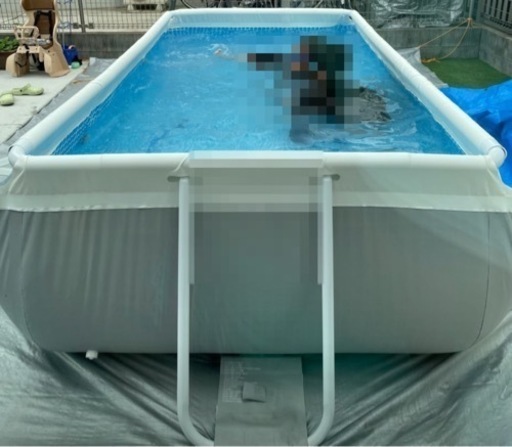 【中古品】インテックス　プリズムプール（大型プール3x1.75x0.8）