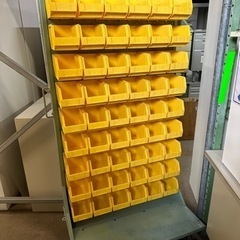 VanLack パネルコンテナラック　片面　キャスター付き　コンテナ５４個　W91 D60 H177cm