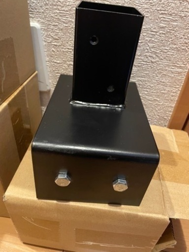 ブロック用角ポール（60mm）固定金具15cm用　6個セット