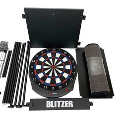 24C360_ジ7【美品】GRANBOARD ダーツボード + BLITZER ダーツスタンド