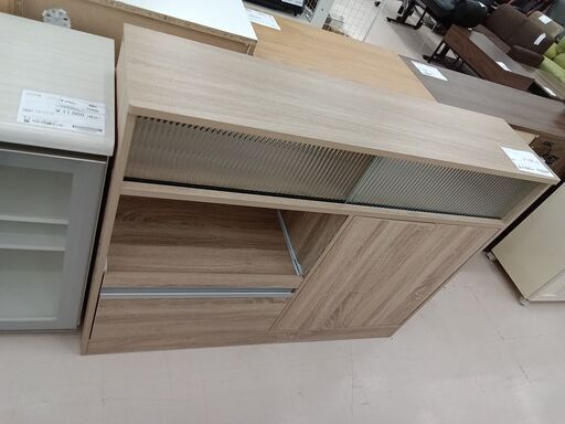 ★ジモティ割あり★  キッチン収納 ベージュ W120.5×D45（76）×H92 クリーニング済み TC3299
