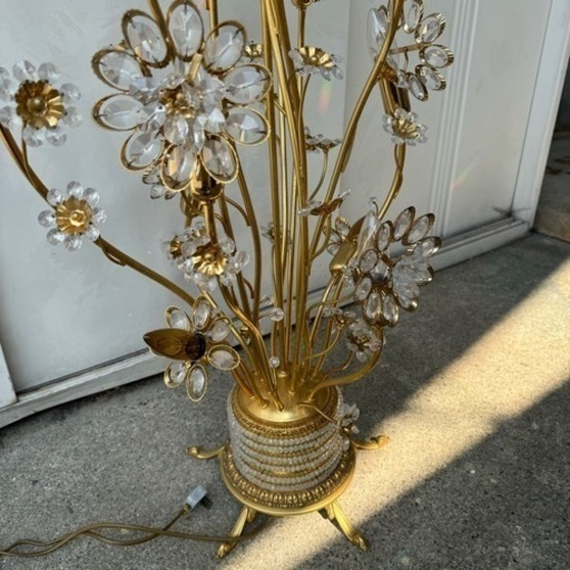 アンティーク クリスタル フラワーライト2