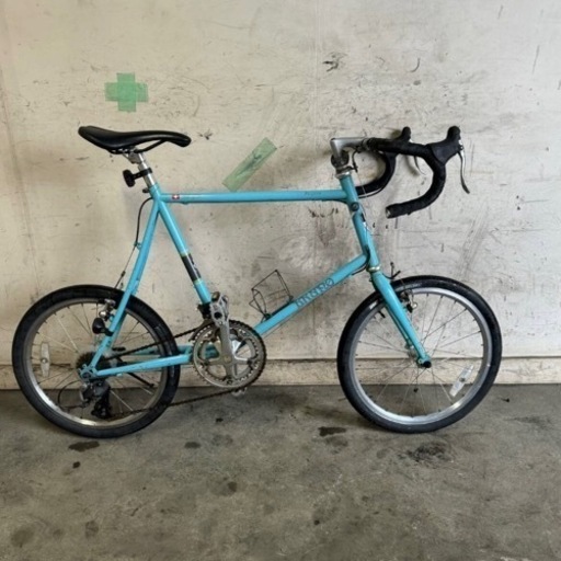 435★岐阜発　△BRUNO/ミニベロ△20インチ/小径自転車/ブルーノ△Luzwrn/2×8段変速/走行確認/後ギヤのワイヤー劣化有り/現状品　R6.3/23★