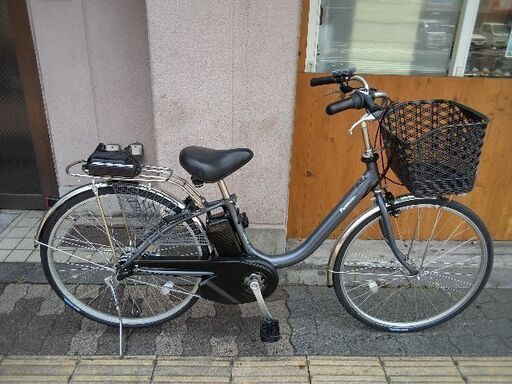 美品☆[Panasonic] ViVi(ビビ)YX 26吋電動アシスト自転車 8.0Ahバッテリー+充電器(プラズマグレー)