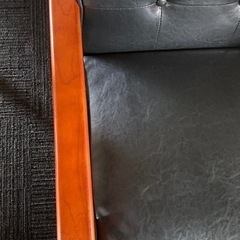 チェスターフィールド風☆ブラックPUレザー