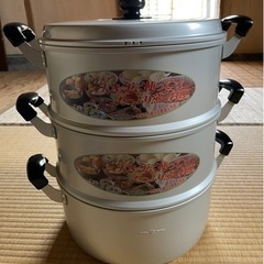 日本製　蒸し器　アルミ製 蒸し鍋 三段