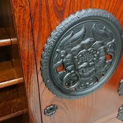 欅材｜隠し収納付｜引き戸｜民芸箪笥｜サイドボード