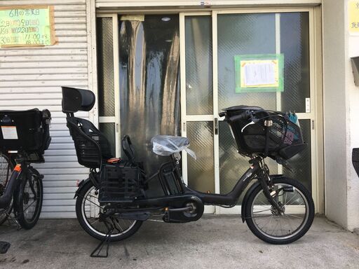地域限定送料無料　ヤマハ　キッスミニ　三人乗り　子供乗せ　8,7AH　新基準　濃茶　ギュットミニ　ビッケ　神戸市　電動自転車
