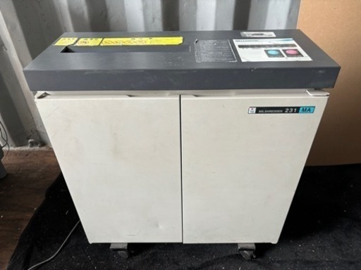 明光商会 業務用 オフィスシュレッダー MSシュレッダー A3対応 ワンカットクロス 231MA AC100V 1997年製  BIZJA02H