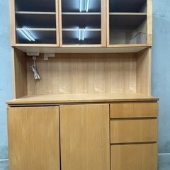 無印良品　木製カップボード(本体)・オープンタイプ・タモ材・ナチュラル 無印良品／木製カップボード・オープンタイプ・タモ材 ① 食器棚本体