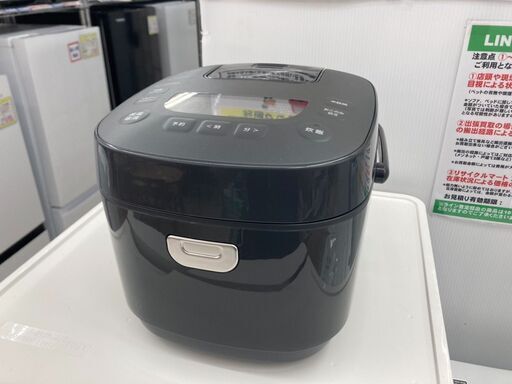 高年式IRIS OHYAMA アイリスオーヤマ 2023年製 マイコン式炊飯器 5.5合炊き 50銘柄炊き RC-MEA50-B 極厚火釜 ブラック