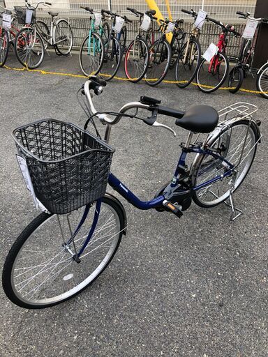 ★使用わずか★Panasonic パナソニック 電動自転車 BE-FS632V ビビ・SX 26型 ソリッドネイビー 26インチ /3段変速 26インチ LEDビームランプ 液晶スイッチ 美品 自転車 新生活 電動 堺市 石津【ジャングルジャングルサカイ石津店】