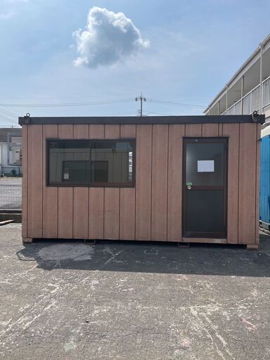 【3坪ハウス】コンテナ コンテナハウス スーパーハウス ユニットハウス リースアップ 事務所 倉庫 物置 現場 備品 資材置き場 自転車