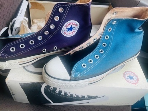 新品未使用★CONVERSEコンバース★90年代90sUSA製スニーカーALL STARオールスターハイカットHIマルチカラーデットストック