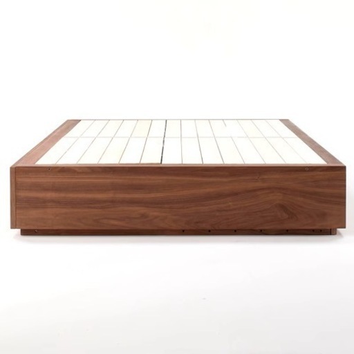 【7/20まで】無印良品　MUJI　収納ベッド　セミダブル　ウォールナット　ヘッドボード・マットレス付