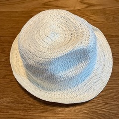 子供用品 麦わら帽子　白　子供用ファッション小物