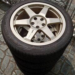 処分間近！  受付は7/20 まで！  希少！マグネシウムホイール  17インチ  スバル車用  205/50/R17タイヤ付き   日野市内手渡しのみ