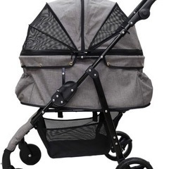 COCOHEART  ココハート4輪ペットバギー 甘えん坊バギーBIG グレー