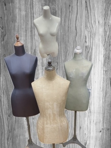 トルソー5体 犬服用トルソー 5体セット 木製台座付き 和柄 犬トルソー