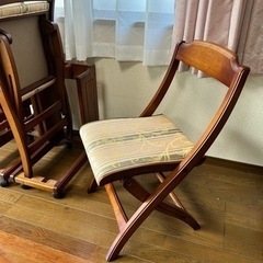 ※お譲り先が決まりました　木製チェア　折りたたみ椅子　来客用