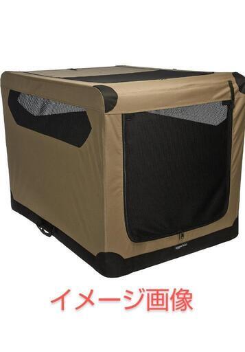 291tAmazonベーシック 犬用ソフトクレート ペットキャリー 折りたたみ可能 106L x 78W x 78H cm ベージュ y061201t