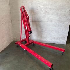 【直接引取限定】【LONG RAM JACK】 ロングラムジャック エンジンクレーン ジャッキ ２トン 折畳み 油圧式 N0145