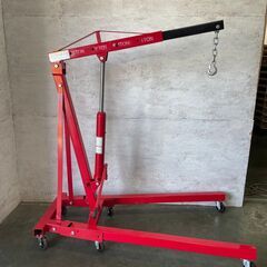 【直接引取限定】【LONG RAM JACK】 ロングラムジャック エンジンクレーン ジャッキ ２トン 折畳み 油圧式 N0145