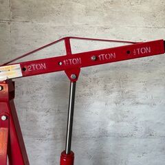 【直接引取限定】【LONG RAM JACK】 ロングラムジャック エンジンクレーン ジャッキ ２トン 折畳み 油圧式 N0145